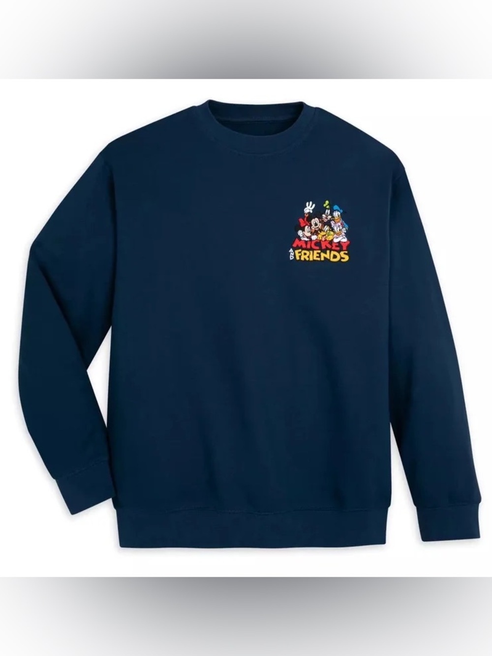 Disneyland Mickey & Friends Navy Crewneck Sweatshirt. Woman’s US XS